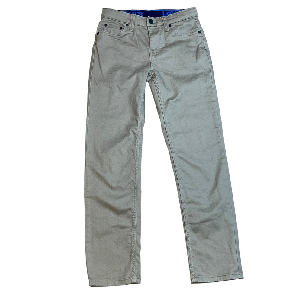 Levis 502 Regular Taper Jeans Boys 12 Reg Tan Khaki Chino Adjustable Waist 26x27